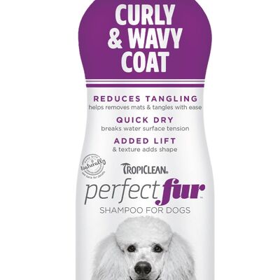TropiClean PerfectFur Curly & Wavy Coat Shampoo for Dogs 473ml