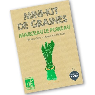 Mini kit de semillas ecológicas de puerro Marceau