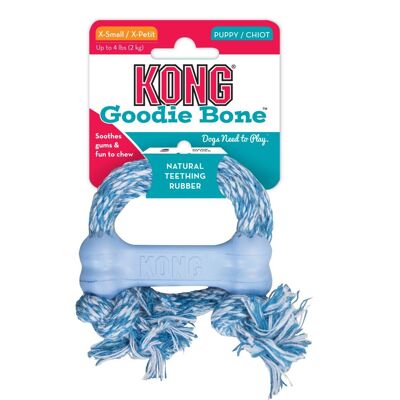 KONG Puppy Goodie Bone with Rope X-Small