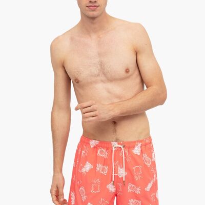 Bañador hombre Pineapple rojo blanco