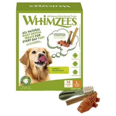 Whimzees Variety Pack Large, 14 Treats