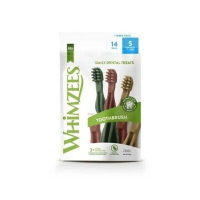 Whimzees Toothbrush Small, 2 Week Pack, 14 Pieces