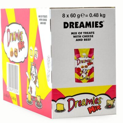 Dreamies Mix Cheese & Beef - 8 x 60g