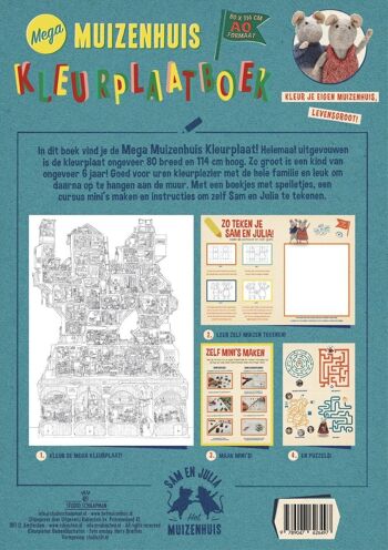 Cahier de coloriage pour enfants - Feuille à colorier XL Mouse Mansion - The Mouse Mansion 2