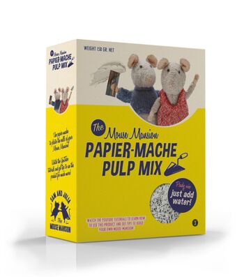 Matériaux d'artisanat pour enfants - Mélange de pâte à papier mâché - Le manoir de la souris 1