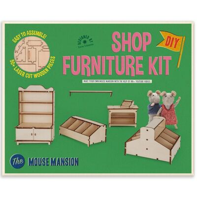 Kit de meubles de maison de poupée bricolage pour enfants - Boutique (échelle 1:12) - The Mouse Mansion