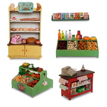 Kit de meubles de maison de poupée bricolage pour enfants - Boutique (échelle 1:12) - The Mouse Mansion 3