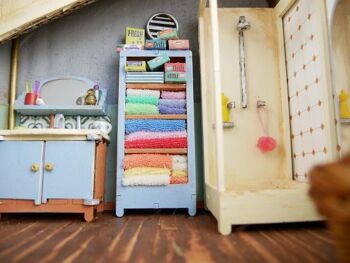 Kit de meubles de maison de poupée bricolage pour enfants - Salle de bain (échelle 1:12) - The Mouse Mansion 5