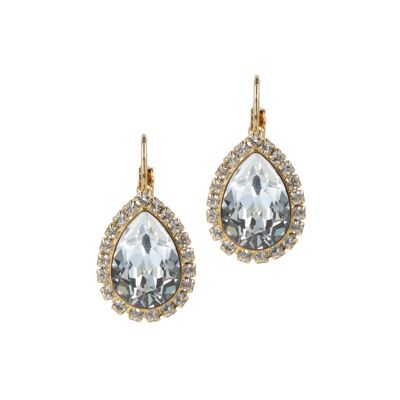 Forever Crystal Drop Earrings - Gold