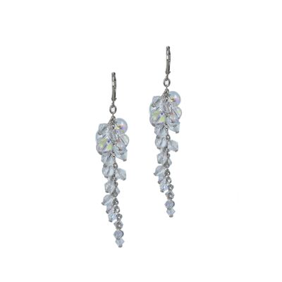 Forever Crystal Sparkle Earrings - Rhodium