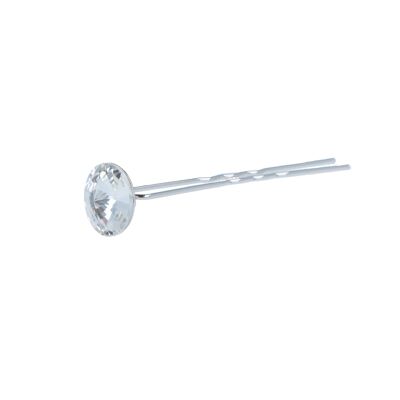 Forever Crystal Hairpin - Rhodium