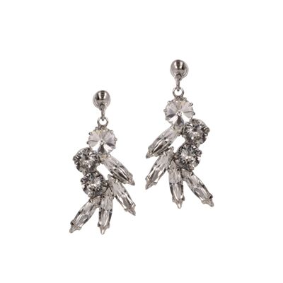 Forever Crystal Earpins - Rhodium