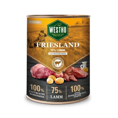 Comida para perros comida húmeda Westho Friesland 800g (con 75% cordero de pasto)