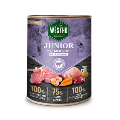 Dog food wet food junior 800g (with 75% pasture lamb & turkey)