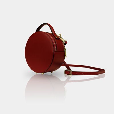Round shoulder bag '' MADEIRA '', red