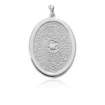 Pendentif 'Peace' Argent rhodié avec perle 2