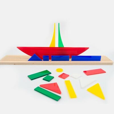 Formen der Bauhaus-3D-Kunst-Silhouette (Spielzeugdiorama und Dekor)