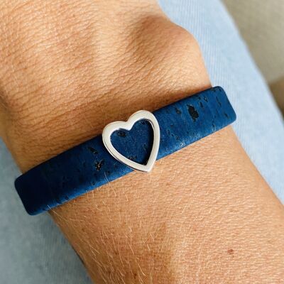 Kurkleer armband | Carpigna - 17 cm, Blauw