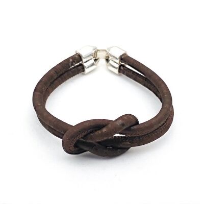 Kurkleer armband | Idro - 15-16 cm, Bruin