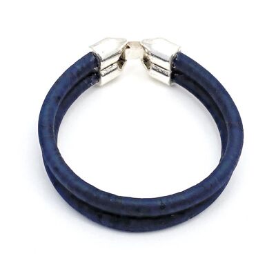 Kurkleer armband | Parma - 15-16 cm, Blauw