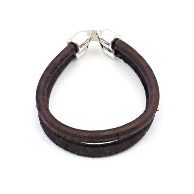 Kurkleer armband | Parma - 15-16 cm, Bruin