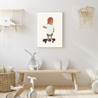 Poster small skateboarder A4