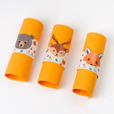 6 Forest Animals napkin rings