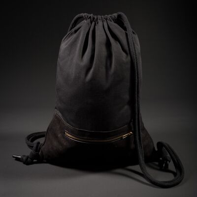 Sac de sport cuir noir