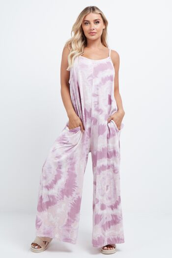 Combinaison tie and dye rose 1