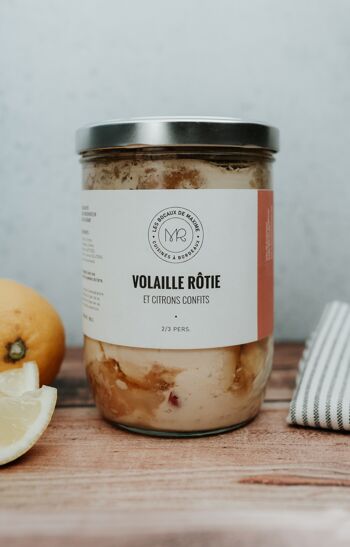 Volaille rôtie et citrons confits