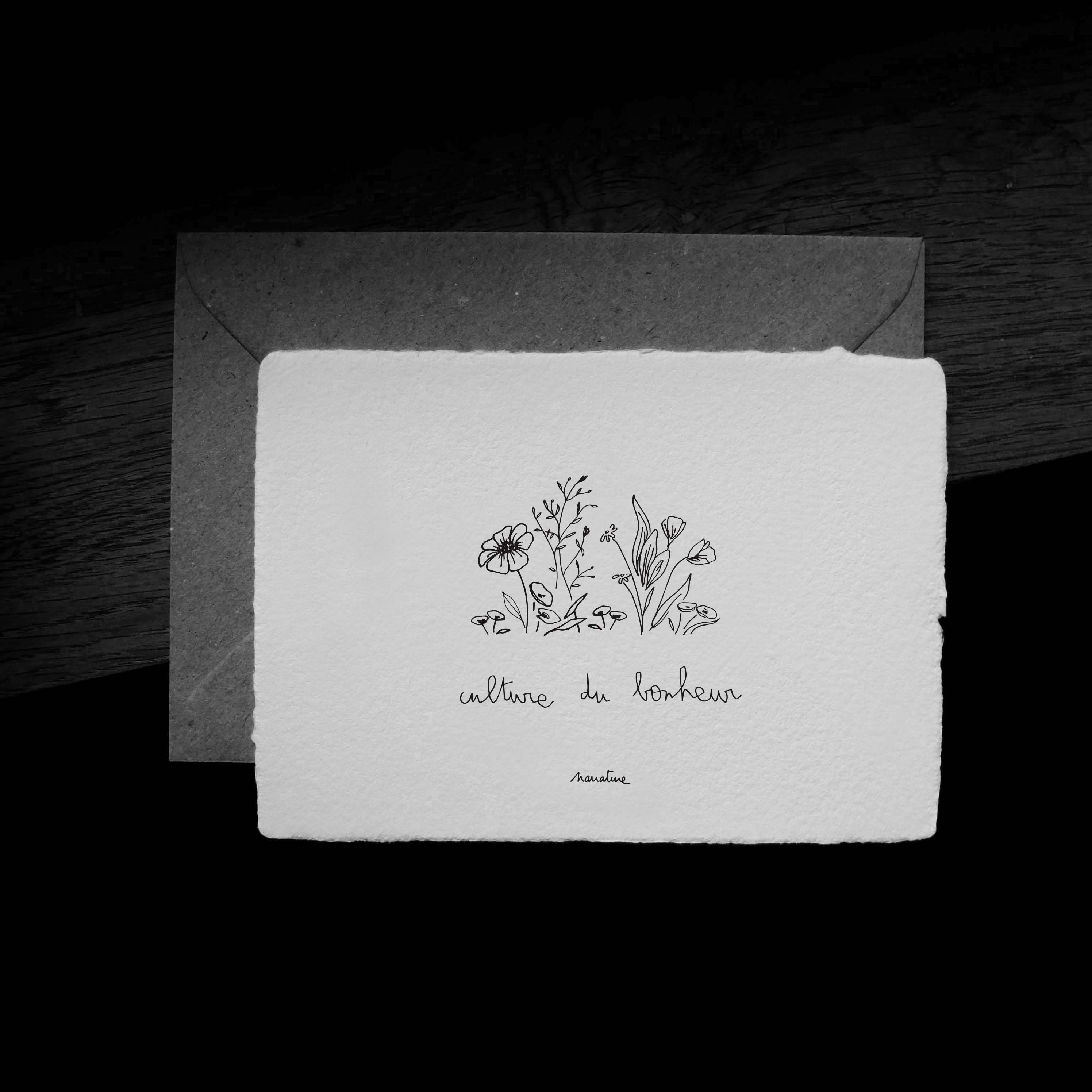 Culture of Happiness - Carta di carta riciclata 10x15 e busta riciclata