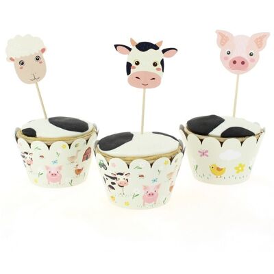 Farm Animal Cupcakes Kit