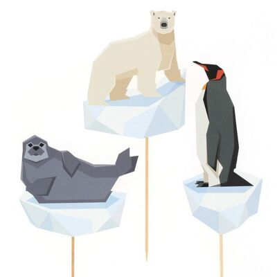 Polar Animals Cake Toppers