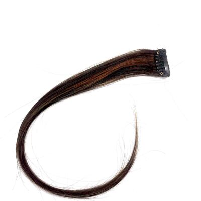 Balayage Highlights Real Human Hair Clip In Extension Strähnen – Schokolade/Kakao 14 x 1