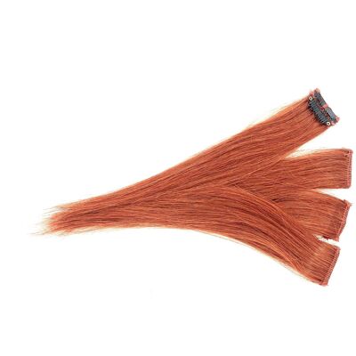 Punti salienti di rame - Clip di estensione di capelli veri e propri striature di colore - 8