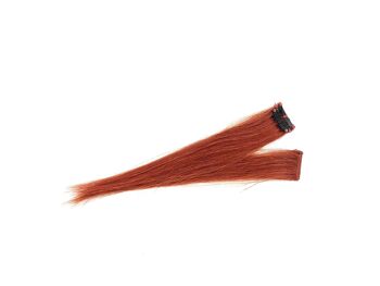Faits saillants en cuivre - Vraies extensions de cheveux humains Clip-in Color Streak - 8 3