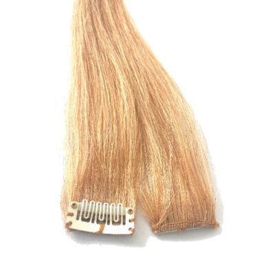 Extension per capelli umani Remy con highlight biondo fragola con clip da 12 pollici