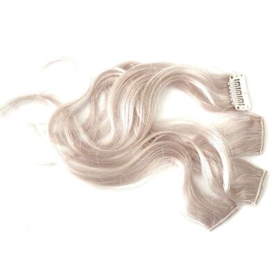 Destacado de cabello Remy gris claro natural - Extensión de cabello humano Remy con clip
