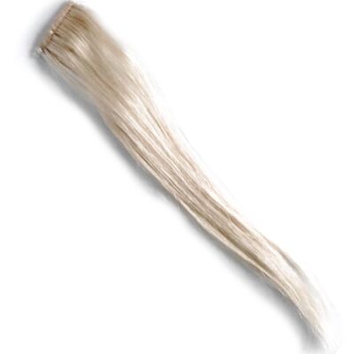 Extension de cheveux humains Remy à clipser blond platine - Mèches simples