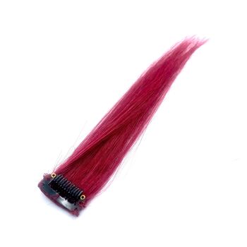 Bourgogne Highlights Remy Hair Extension Cheveux Humains Clip-in 8 pouces 2