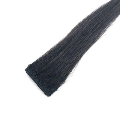 Brun noir - Extension de cheveux humains Remy à clips - Mèches instantanées