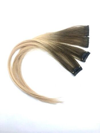 Racine Smudge Balayage Caramel Brun Extension de Cheveux Humains Clip-in - Cheveux Vierges Remy 3