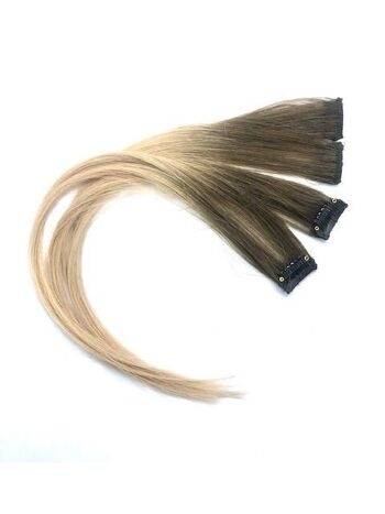 Racine Smudge Balayage Caramel Brun Extension de Cheveux Humains Clip-in - Cheveux Vierges Remy 2