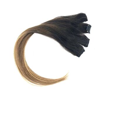 Ombre Balayage Caramel Brunette Highlights - Evidenziazione istantanea dei capelli pronta da indossare