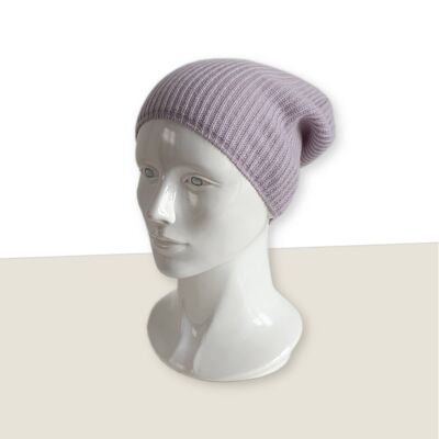 Luxury Cashmere Beanie, Lilac