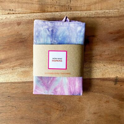 100% Cotton Tie Dye Tea Towel. Full Dye