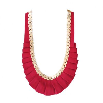 collier Emeraude rouge marsala