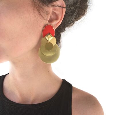 Beatriz coral earrings