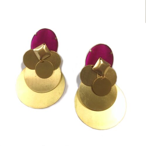 boucles d'oreille Beatriz fuchsia