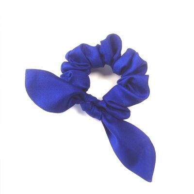 scrunchie azul eléctrico con lazo